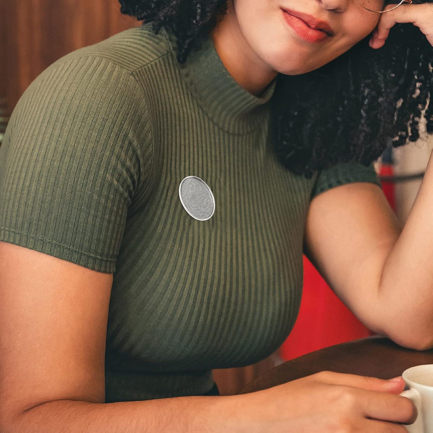 5 Broches Base de Cabochón Redonda Milisten 25mm Plata