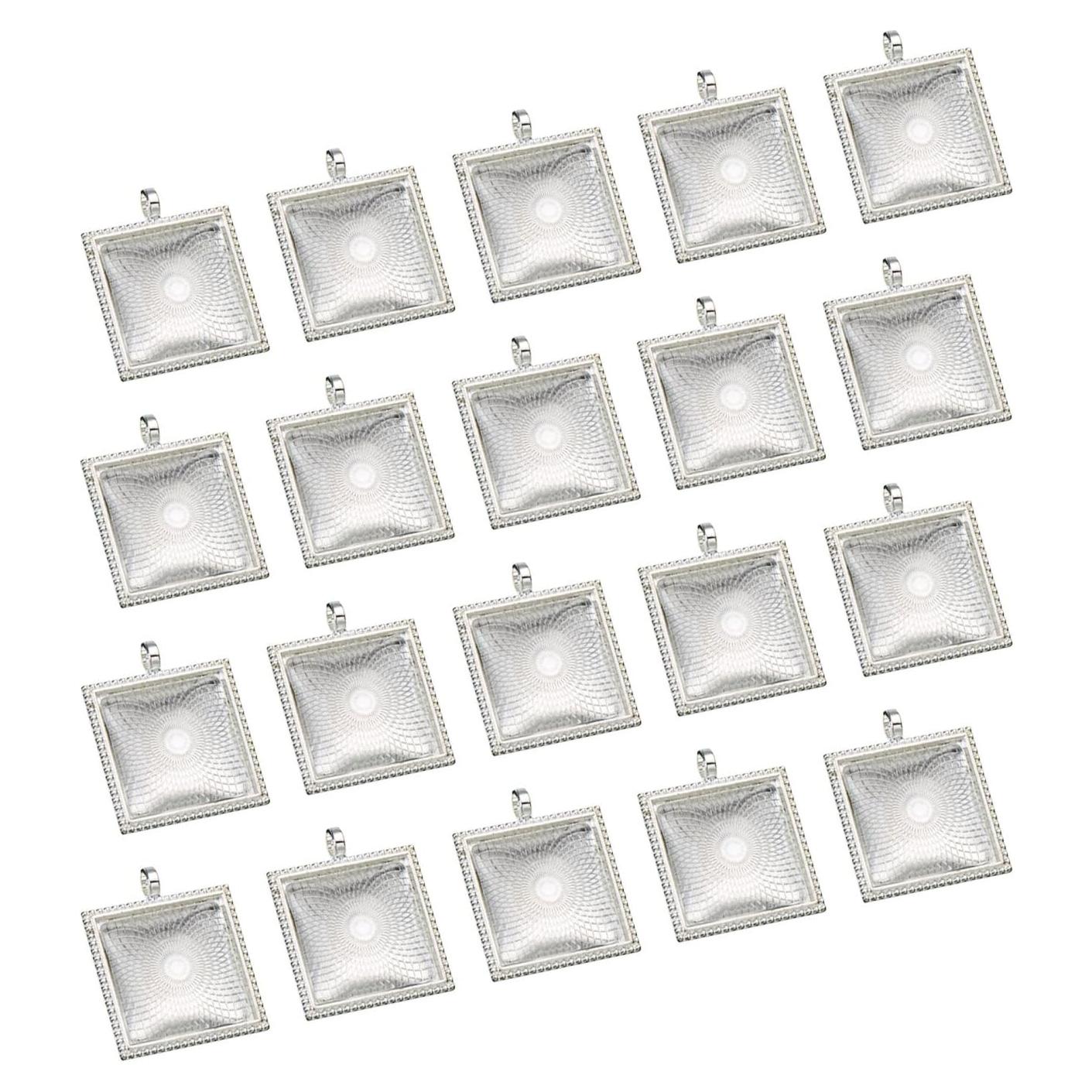 EBOOT 40 Piezas Bandejas de Colgante y Azulejos de Vidrio