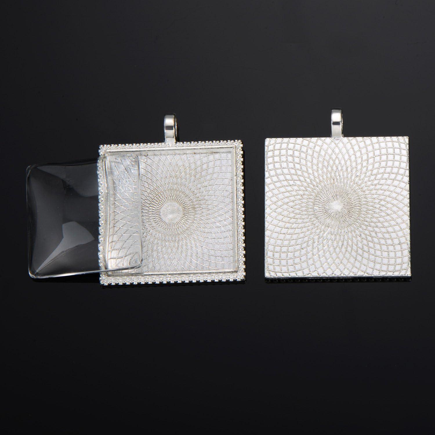 EBOOT 40 Piezas Bandejas de Colgante y Azulejos de Vidrio