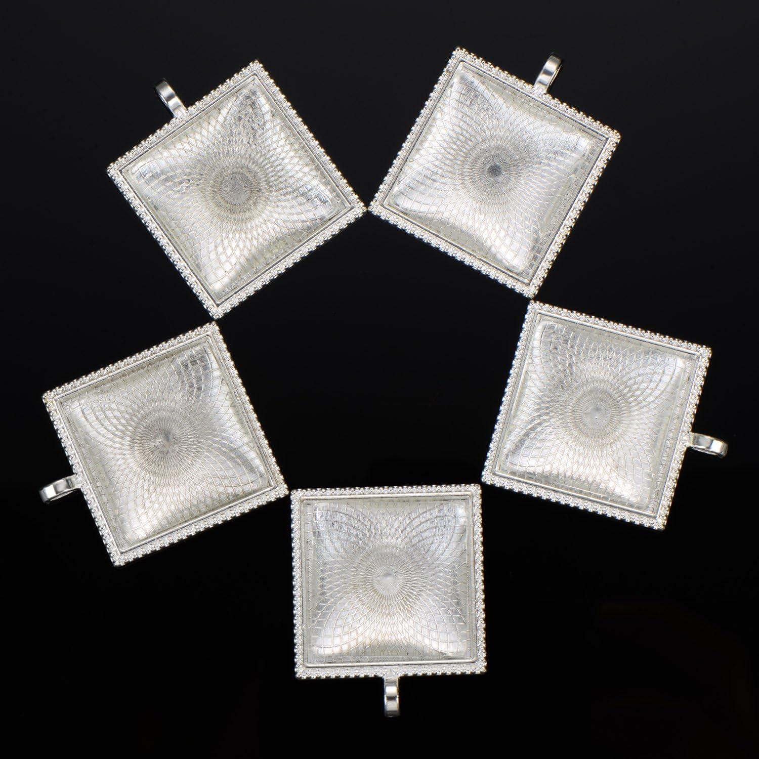 EBOOT 40 Piezas Bandejas de Colgante y Azulejos de Vidrio