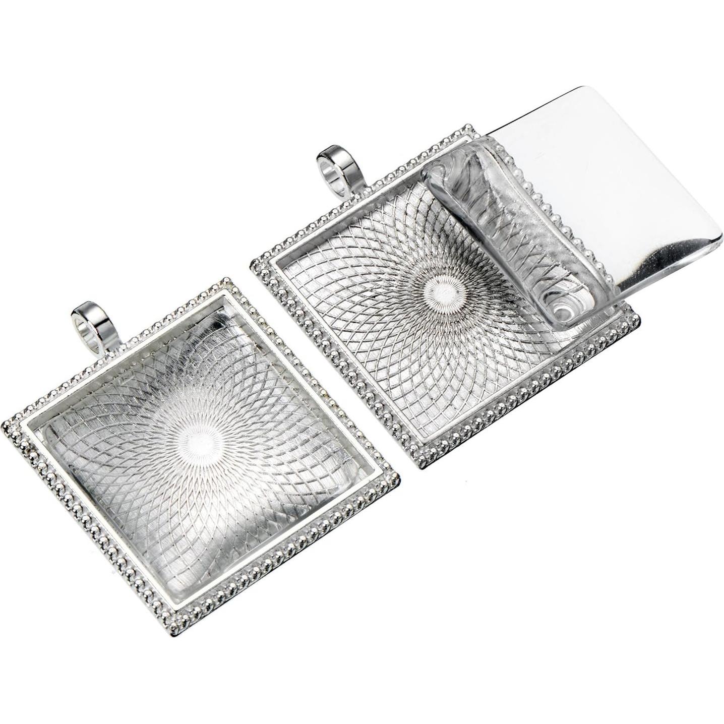 EBOOT 40 Piezas Bandejas de Colgante y Azulejos de Vidrio