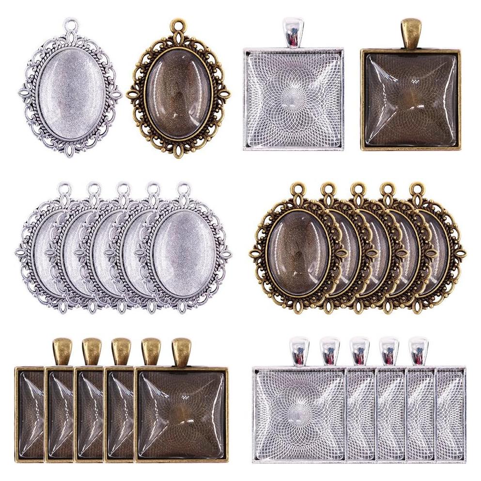 Bandejas de Colgante Ovaladas y Cuadradas Glarks 48 Piezas