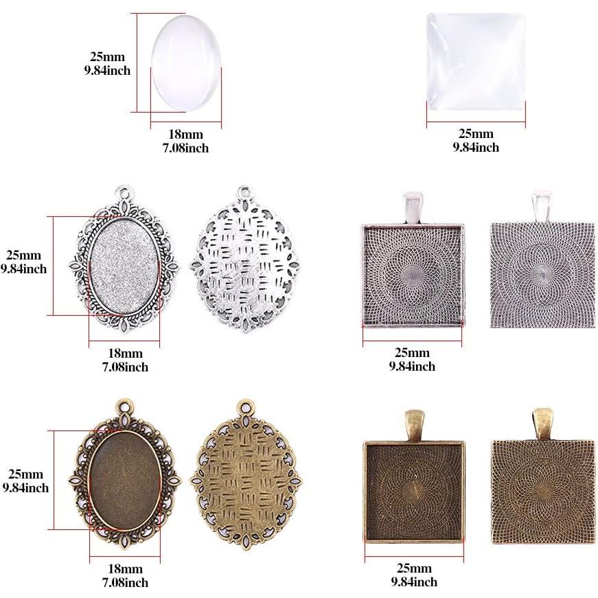 Bandejas de Colgante Ovaladas y Cuadradas Glarks 48 Piezas