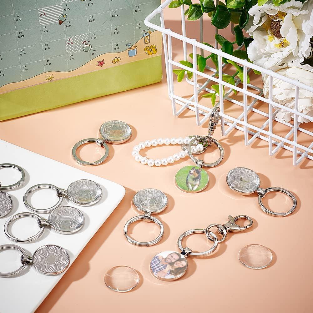 Kit de Llavero DIY DICOSMETIC 20 Sets 20mm Platino