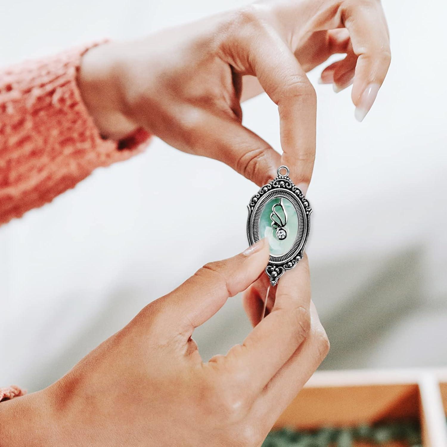 Bandejas de Colgante Bezel COHEALI 21pcs Ovaladas 4x2cm