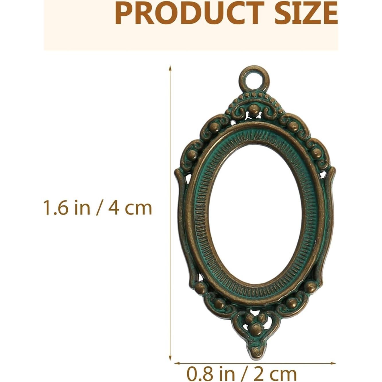 Bandejas de Colgante Bezel COHEALI 21pcs Ovaladas 4x2cm