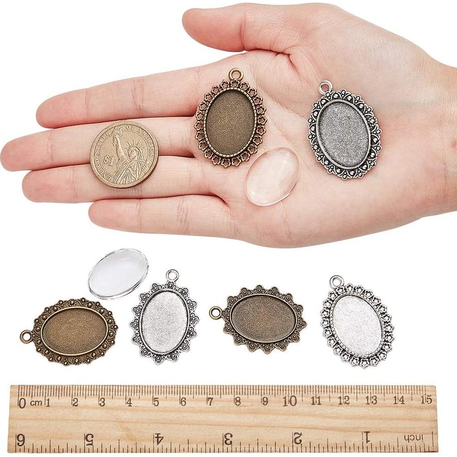 Conjuntos de Pendientes Bezel PH PandaHall 36 Piezas DIY