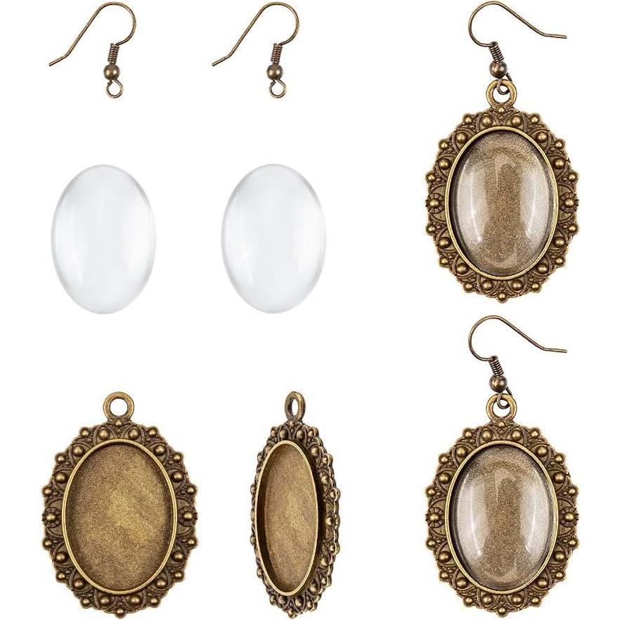 Conjuntos de Pendientes Bezel PH PandaHall 36 Piezas DIY