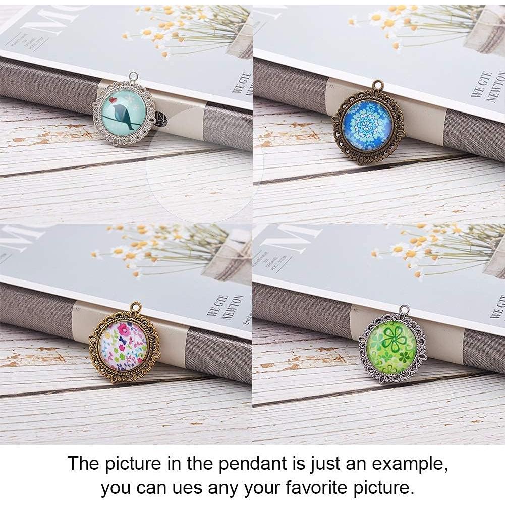 Kit de Bandejas de Colgante Bezel PH PandaHall 50pcs 20mm