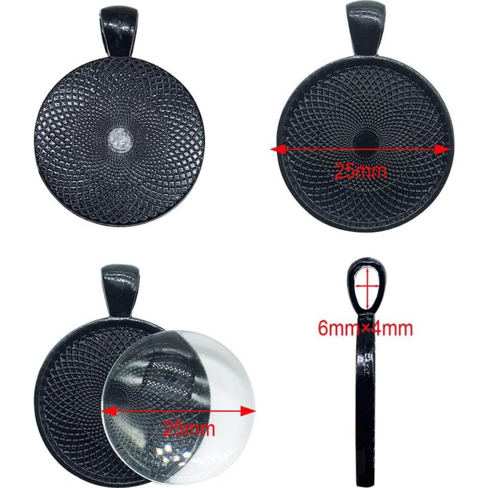 Kit de Joyería Allazone 73PCS - Bandejas y Cabochones 25mm