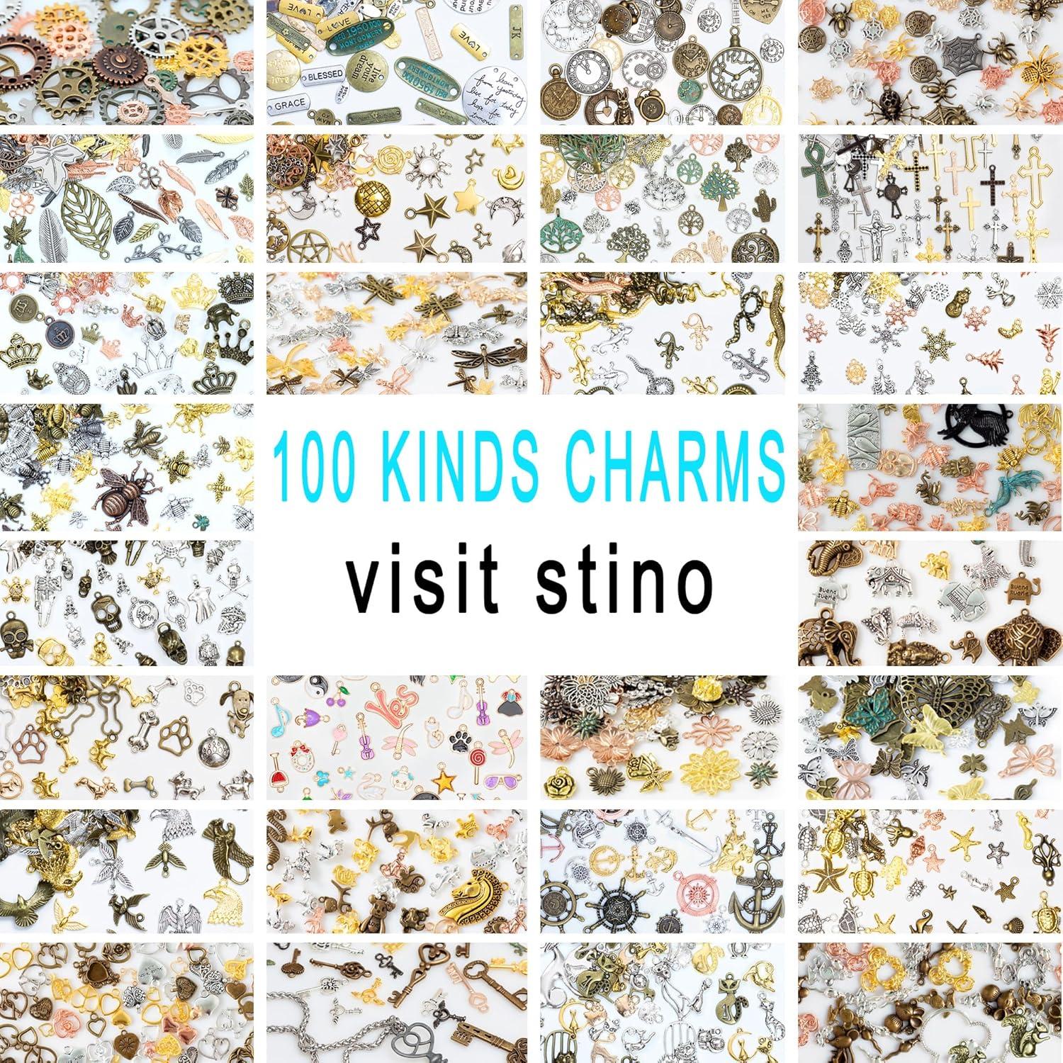 Encantos de Metal Stino 100g Plata y Oro para Joyería