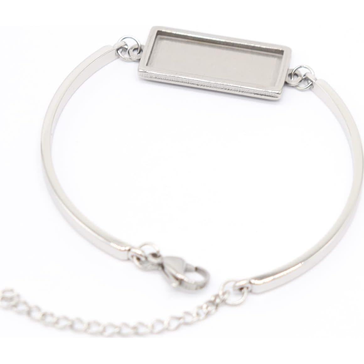 Base de Acero Inoxidable SHUNAE 5pcs 10x25mm para Joyería