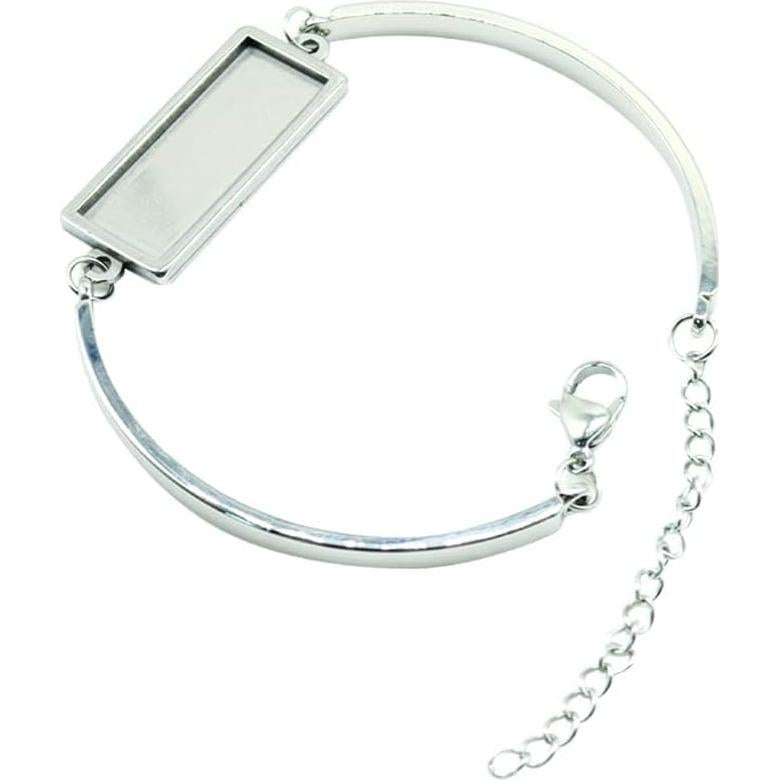 Base de Acero Inoxidable SHUNAE 5pcs 10x25mm para Joyería