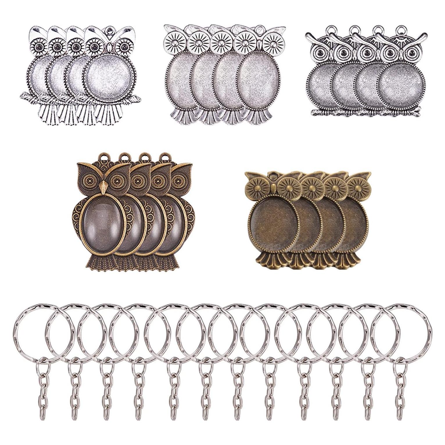 Kit de Bandejas de Colgante Bezel PH PandaHall - 24 Piezas