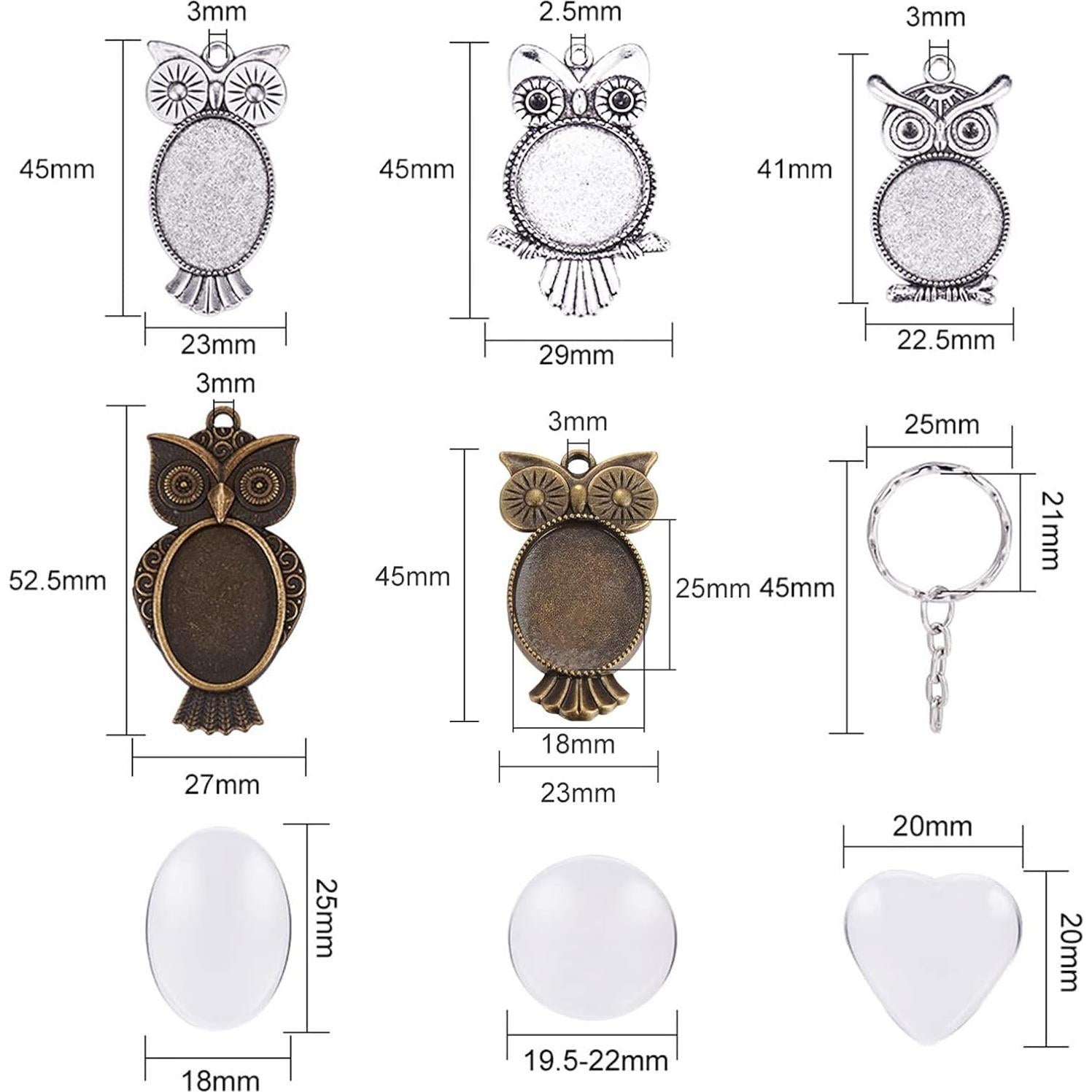 Kit de Bandejas de Colgante Bezel PH PandaHall - 24 Piezas