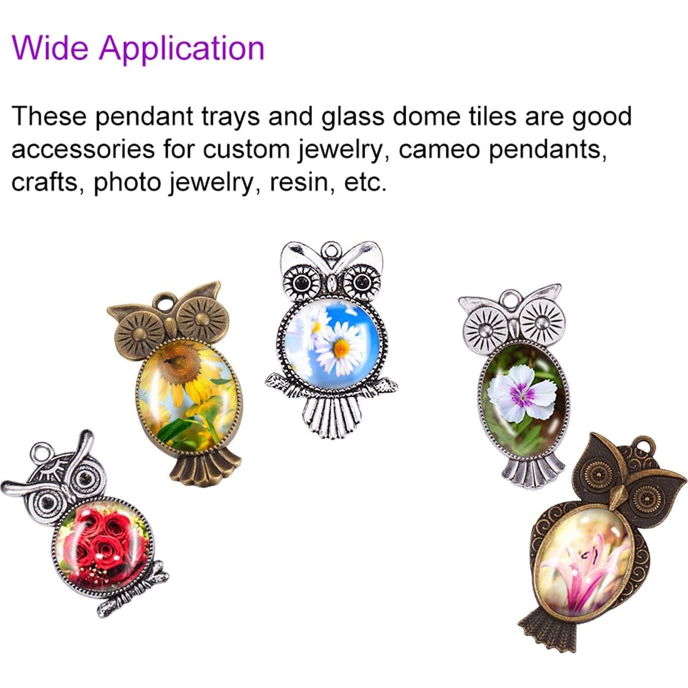 Kit de Bandejas de Colgante Bezel PH PandaHall - 24 Piezas