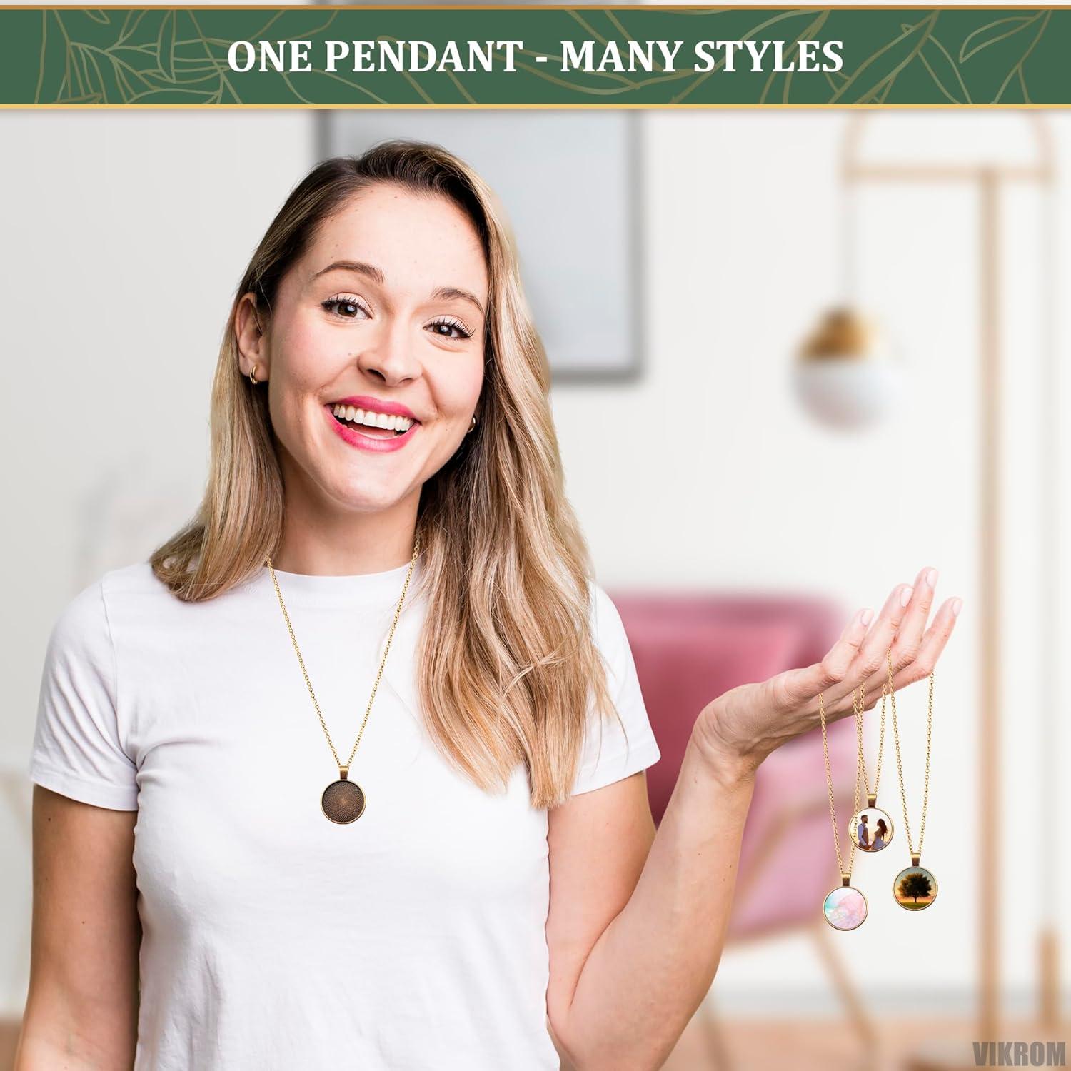 100 Colgantes para Joyería VIKROM en Blanco 27 mm