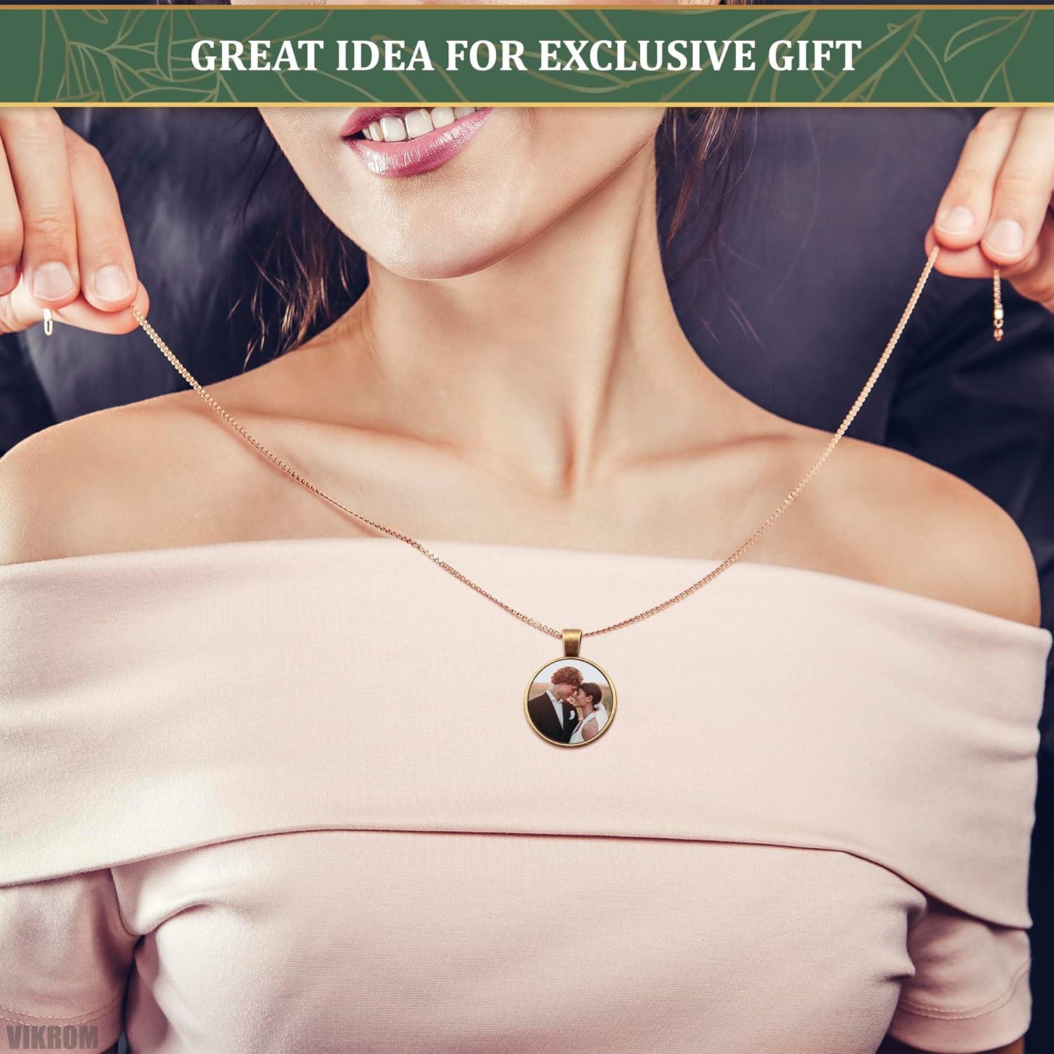 100 Colgantes para Joyería VIKROM en Blanco 27 mm