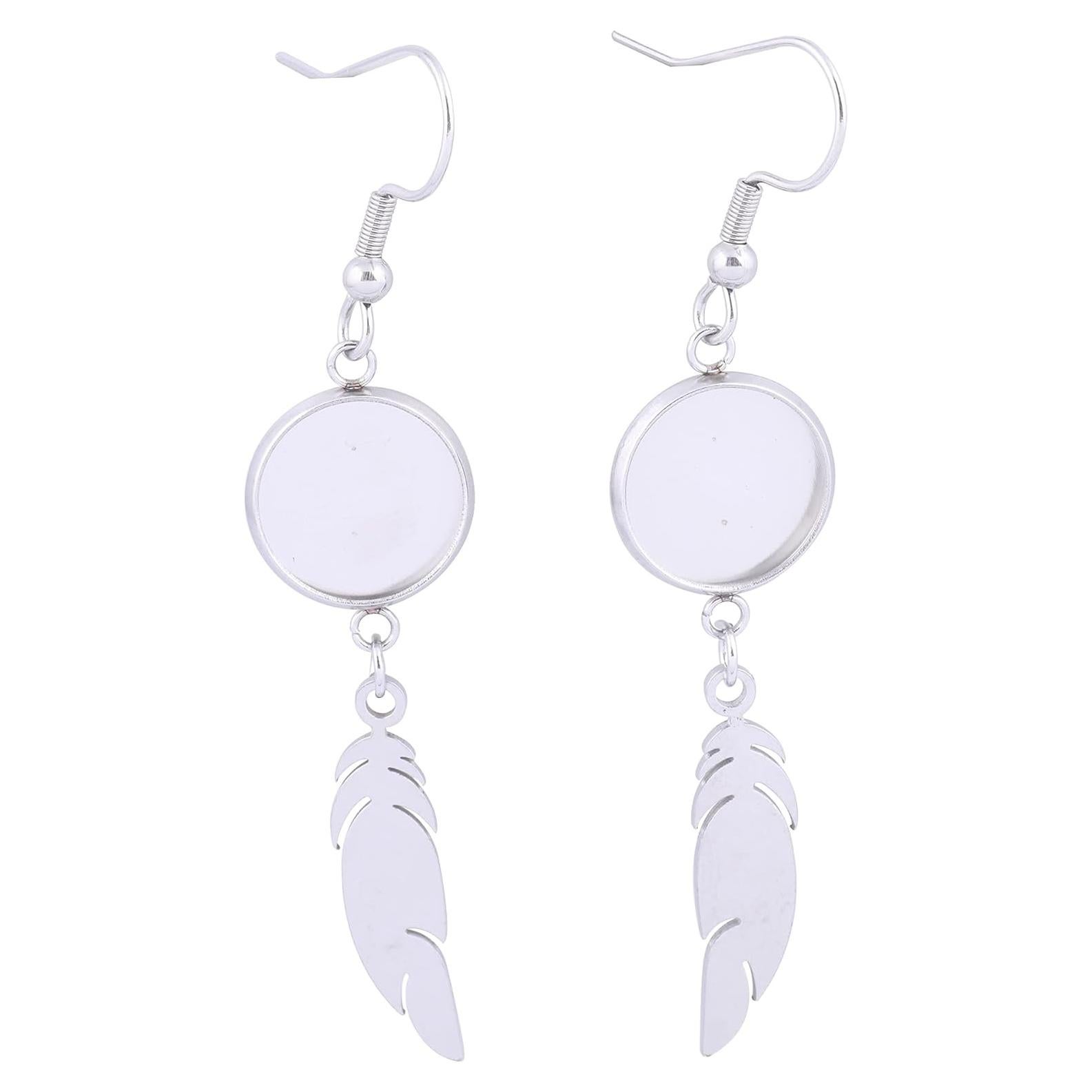 20 Bases de Pendientes de Acero Inoxidable 12mm Reidgaller