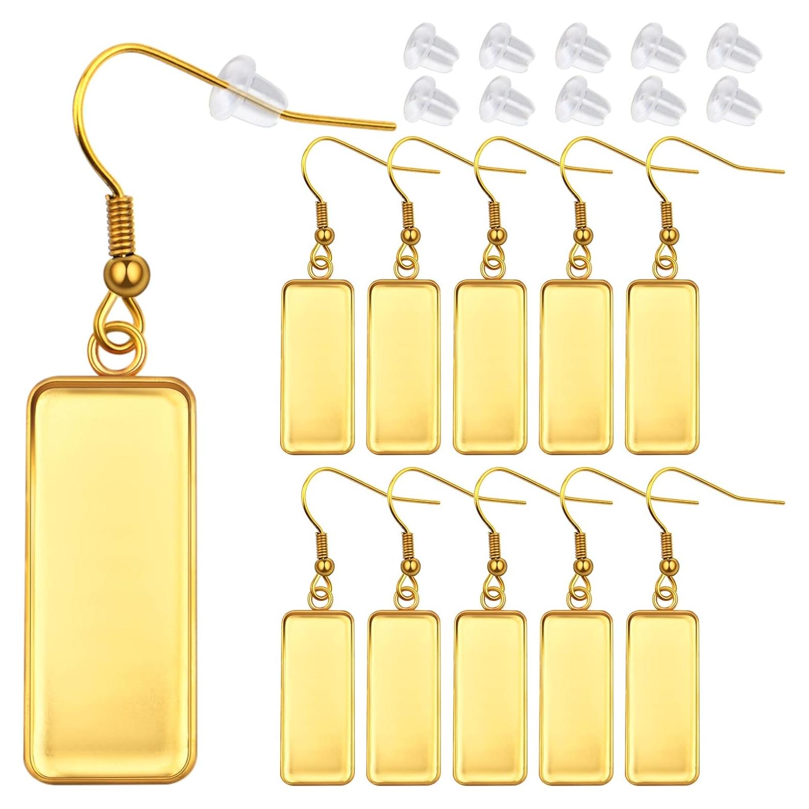 20 Ganchos de Alambre Acero Inoxidable Aylifu con Bandejas 10x25mm