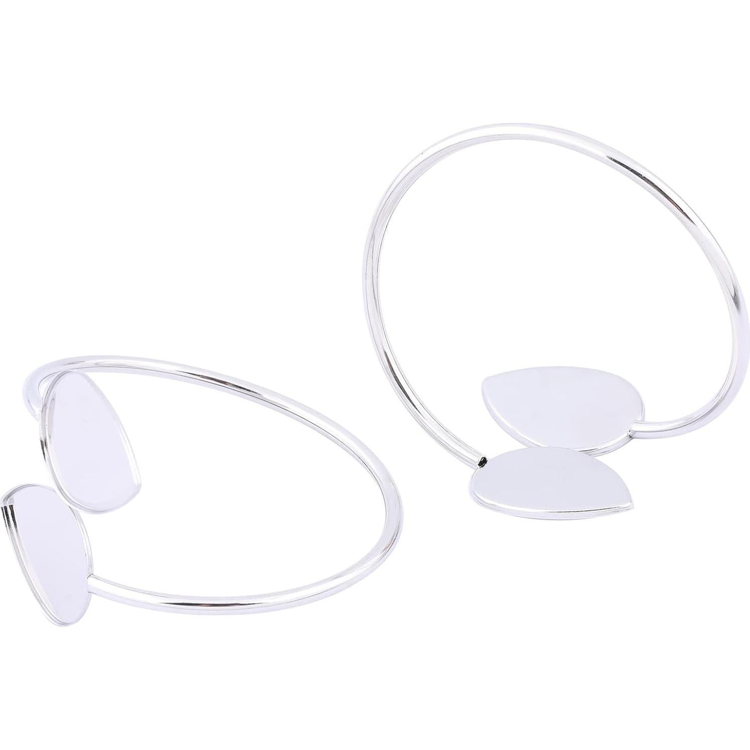 5 Piezas Base de Pulsera Ajustable Reidgaller Acero Inoxidable 18x25mm