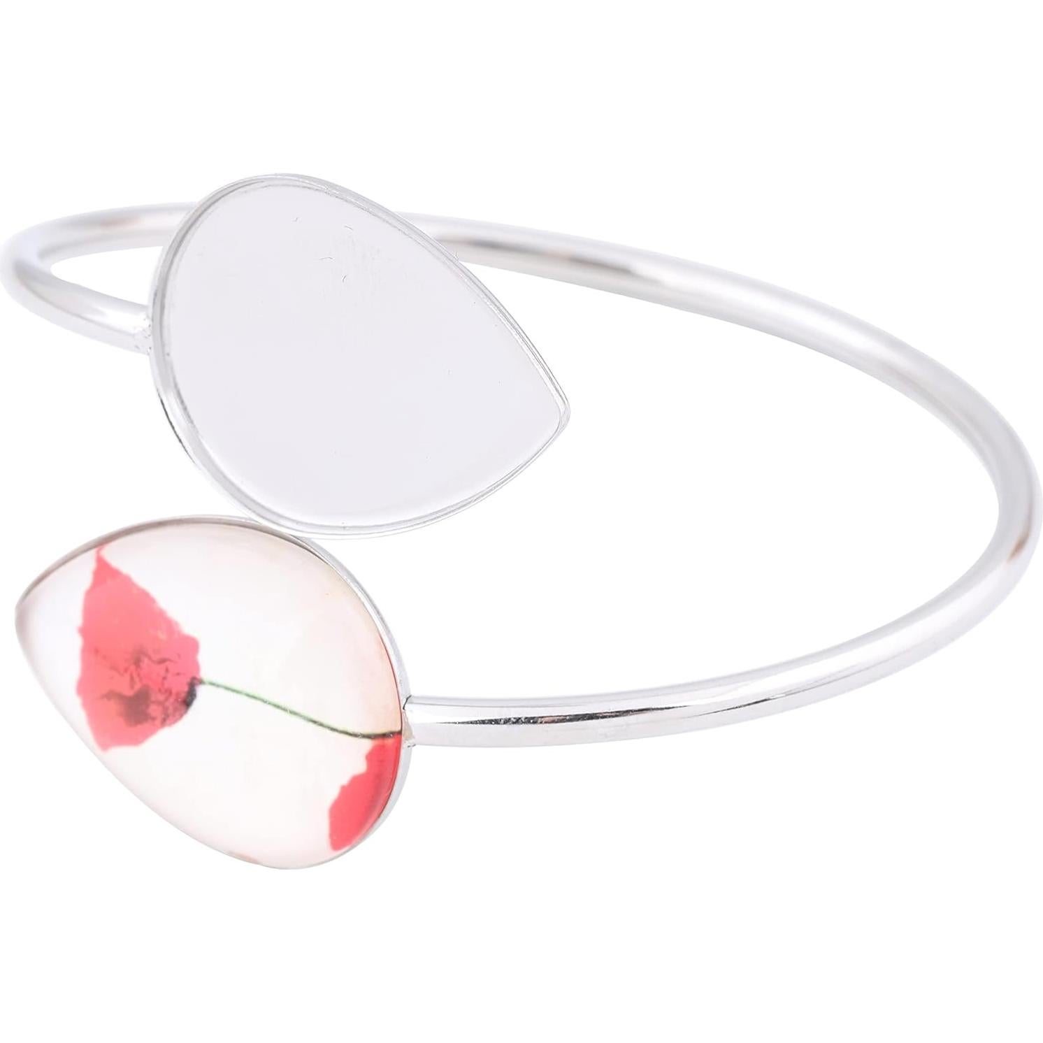 5 Piezas Base de Pulsera Ajustable Reidgaller Acero Inoxidable 18x25mm