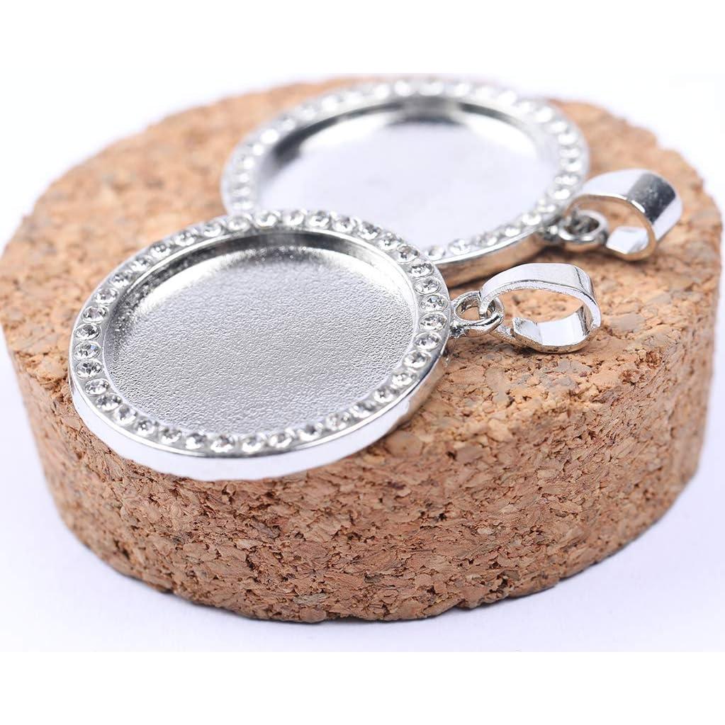 Bandejas de Cabochón Reidgaller 10 Piezas 20mm para DIY