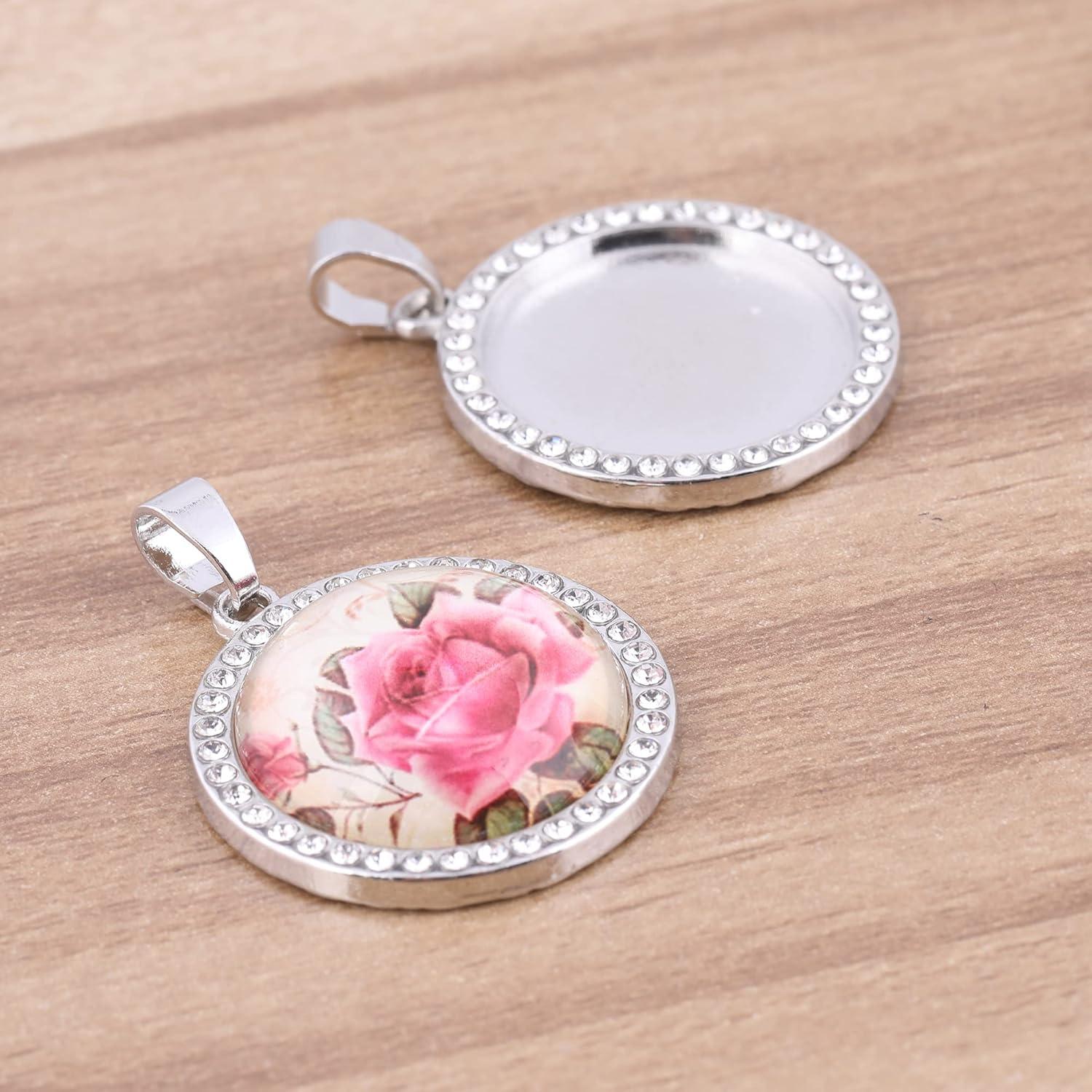 Bandejas de Cabochón Reidgaller 10 Piezas 20mm para DIY