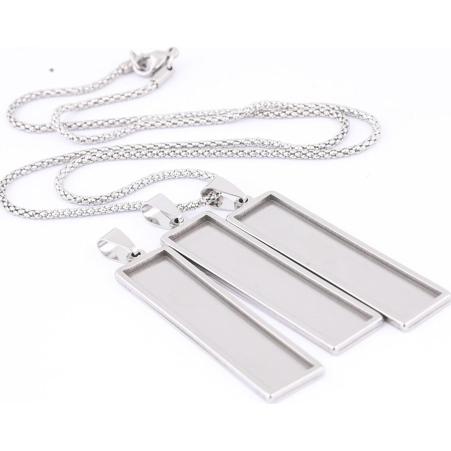 10 Bandejas de Cabochón Rectangulares Reidgaller 10x50mm