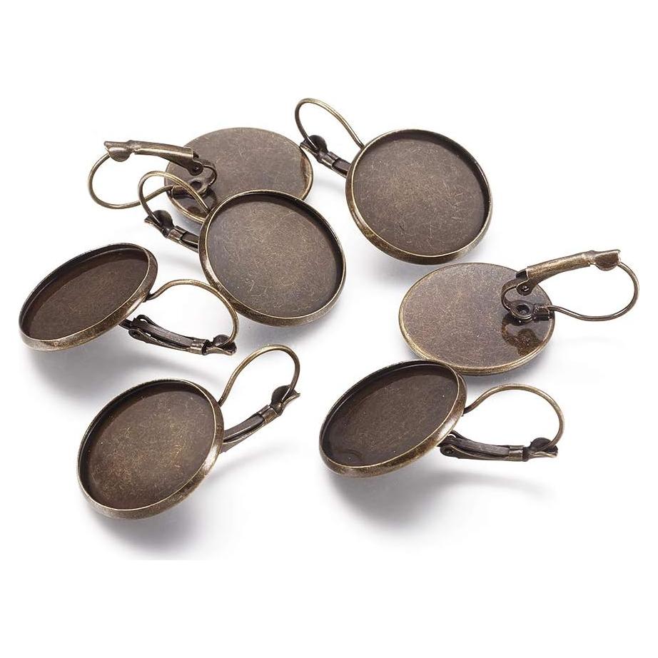 KISSITTY 10 Pcs Pendientes de Aro Bronce Antiguo 20mm