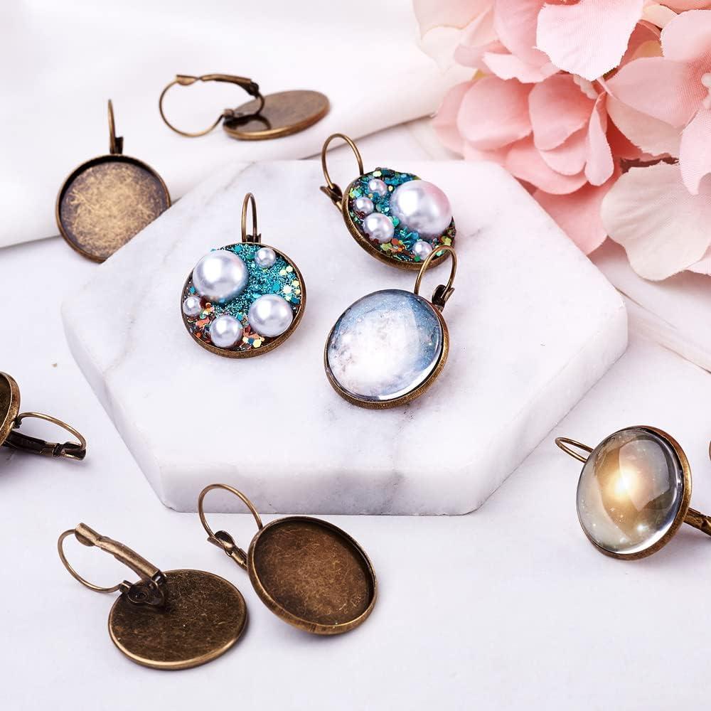 KISSITTY 10 Pcs Pendientes de Aro Bronce Antiguo 20mm