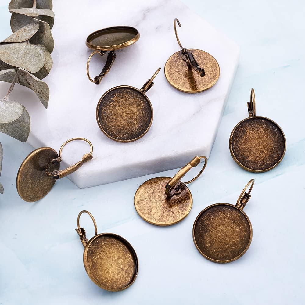 KISSITTY 10 Pcs Pendientes de Aro Bronce Antiguo 20mm