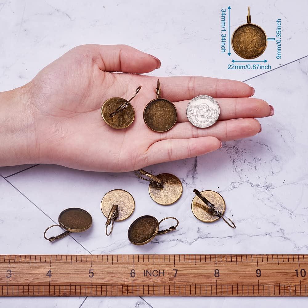 KISSITTY 10 Pcs Pendientes de Aro Bronce Antiguo 20mm