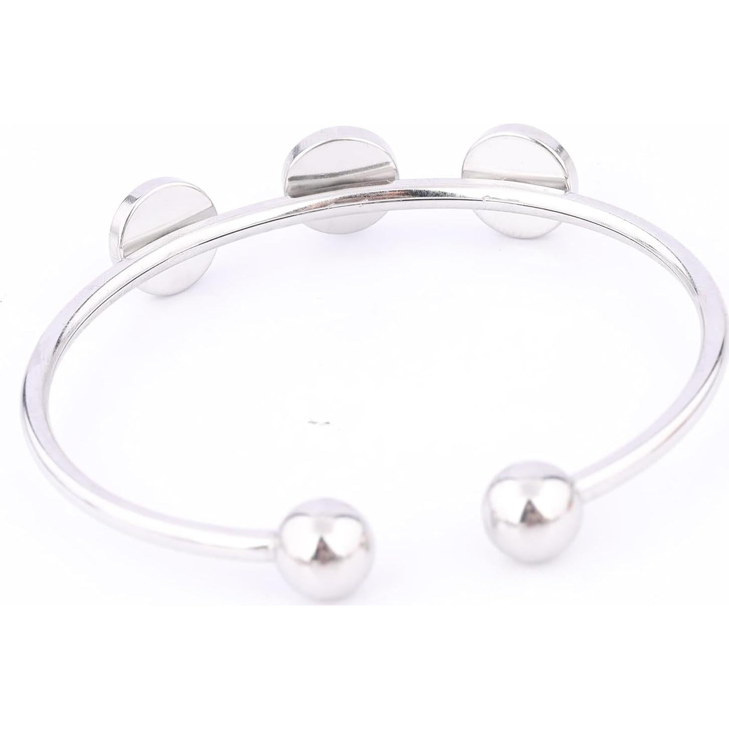 5 Piezas Base de Pulsera Ajustable Reidgaller 8mm Acero Inoxidable