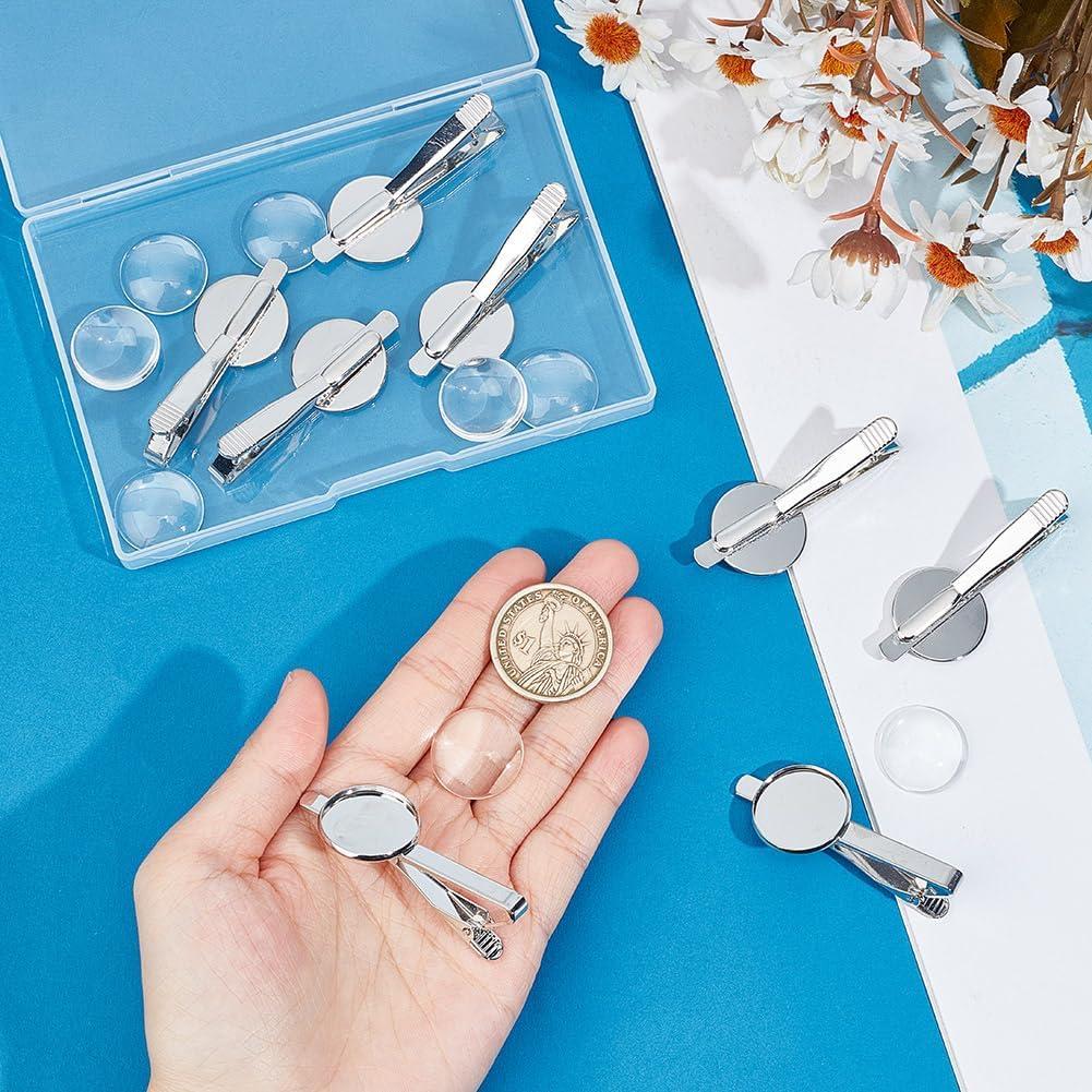 Kit de Clips de Corbata DIY GOMAKERER 8 Piezas Platino