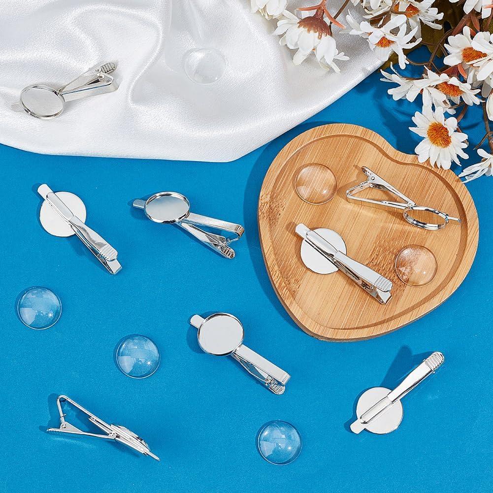 Kit de Clips de Corbata DIY GOMAKERER 8 Piezas Platino