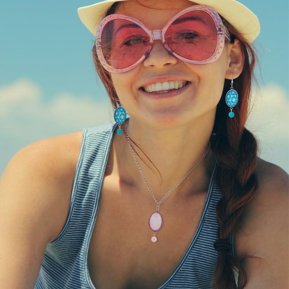 30 Conjuntos de Conectores Cabochón Ovalados UNICRAFTALE