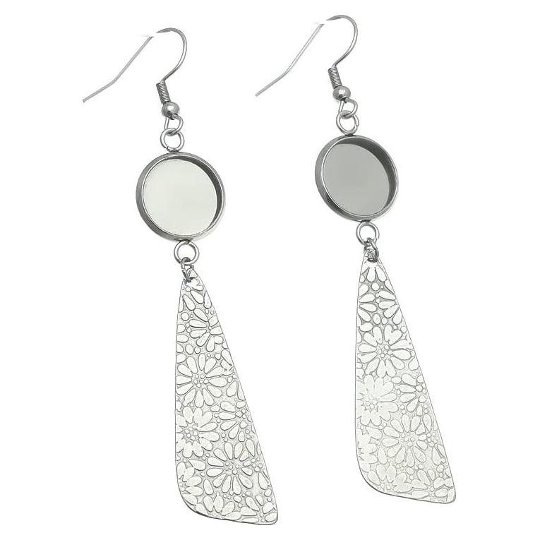 12 Piezas Pendientes DIY Acero Inoxidable 10mm con Borlas