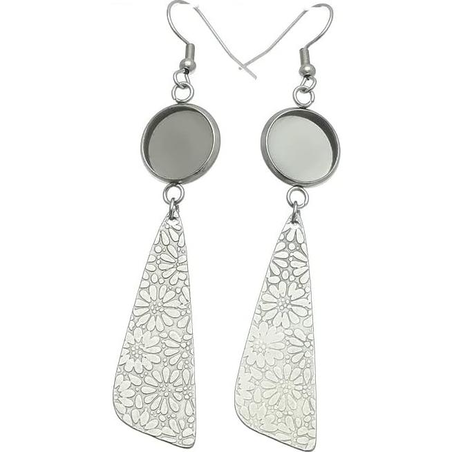 12 Piezas Pendientes DIY Acero Inoxidable 10mm con Borlas