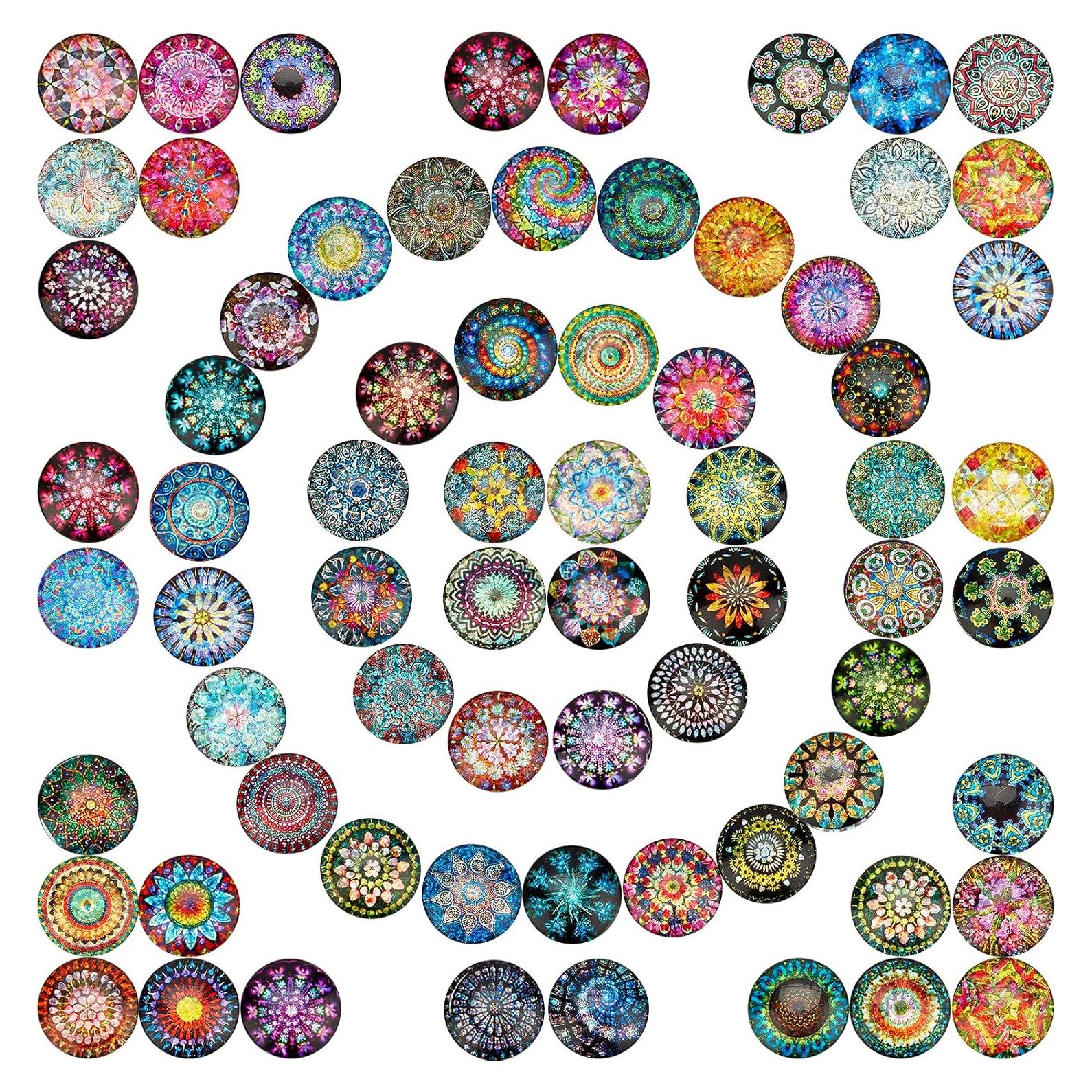 Cabochones de Vidrio Caleidoscópicos PH PandaHall 25mm - 70pcs