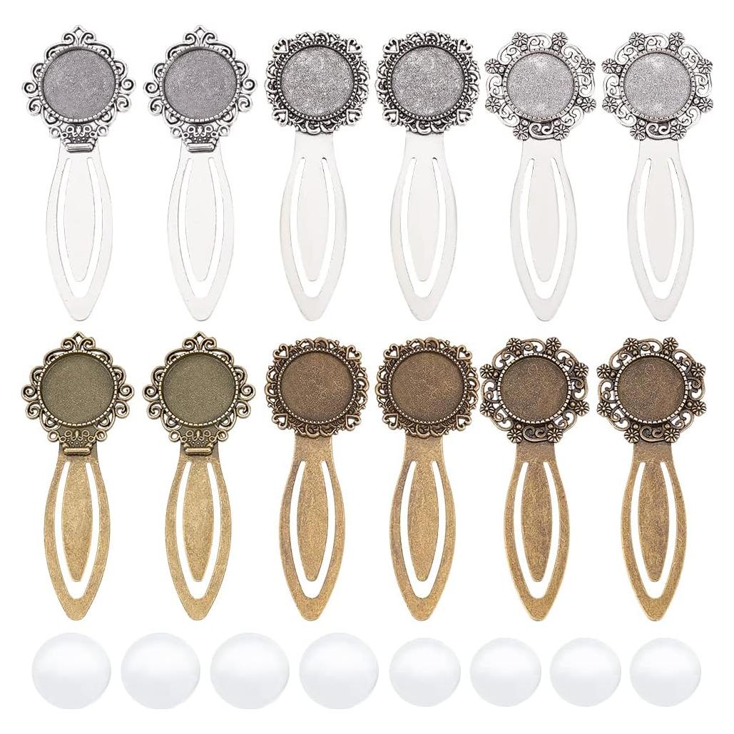 Kit de Colgantes de Marcador NBEADS 24 Pcs 3 Estilos 2 Colores