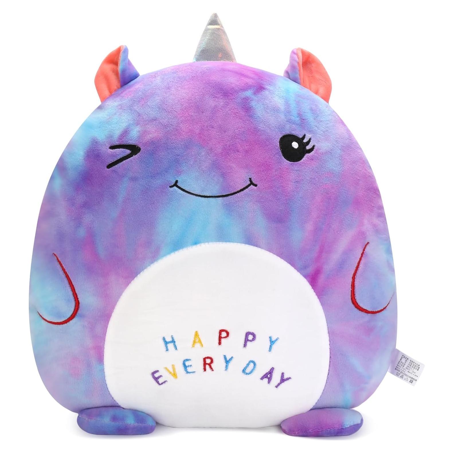 Almohada de Peluche Unicornio Jellydog 34x42 cm Multicolor