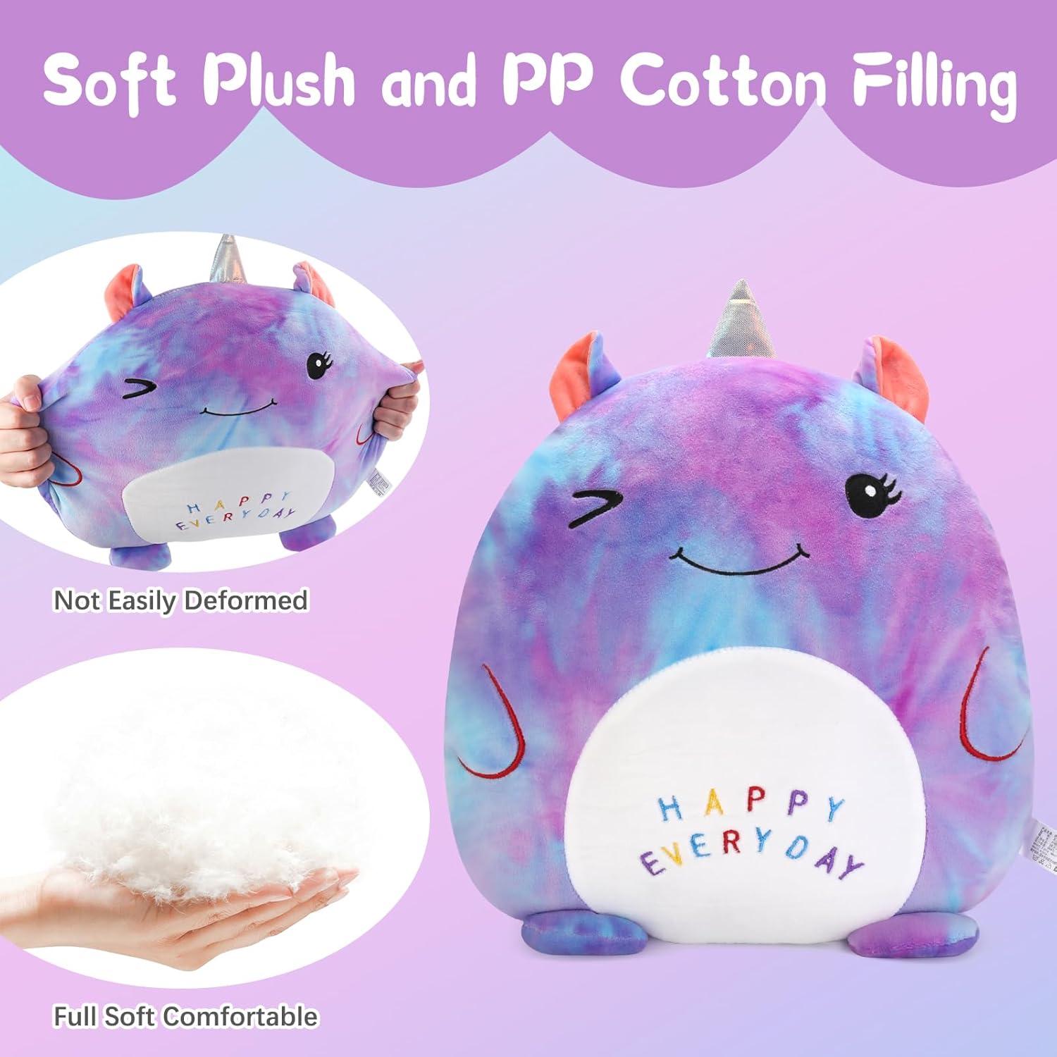 Almohada de Peluche Unicornio Jellydog 34x42 cm Multicolor