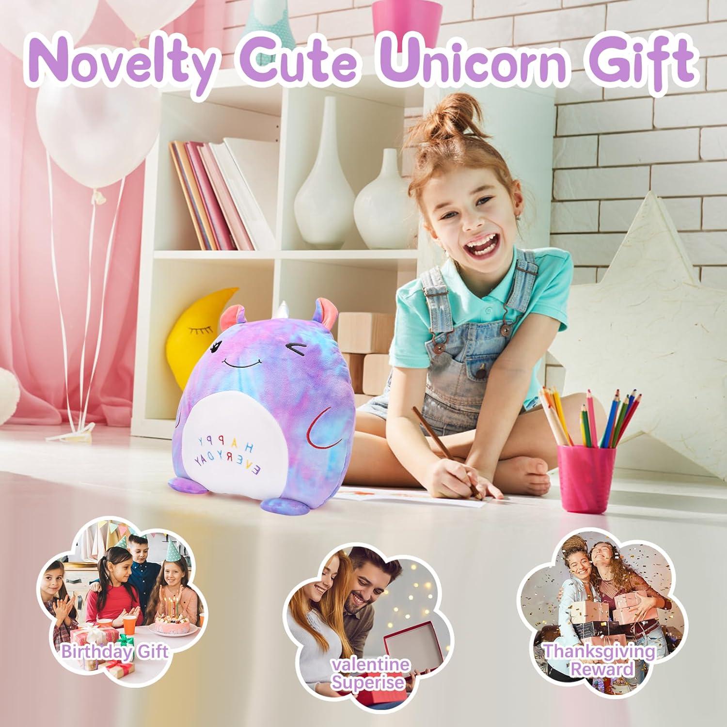 Almohada de Peluche Unicornio Jellydog 34x42 cm Multicolor