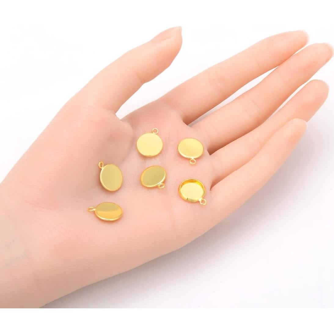 50pcs Copas Bezel Adabele 10mm Latón Resistente a la Ternura