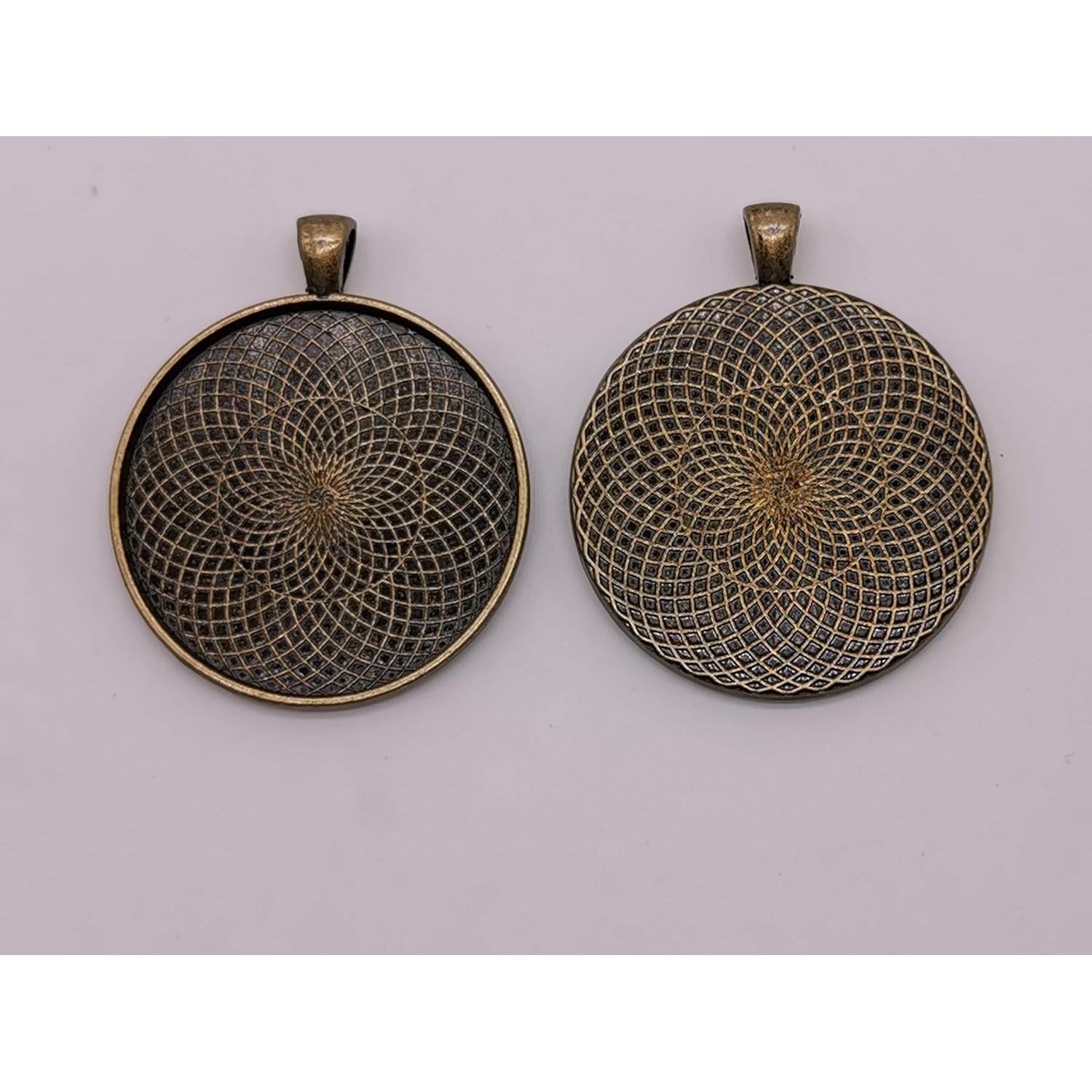 10 Piezas Base de Pendientes Redonda Bronce Antiguo SHUNAE