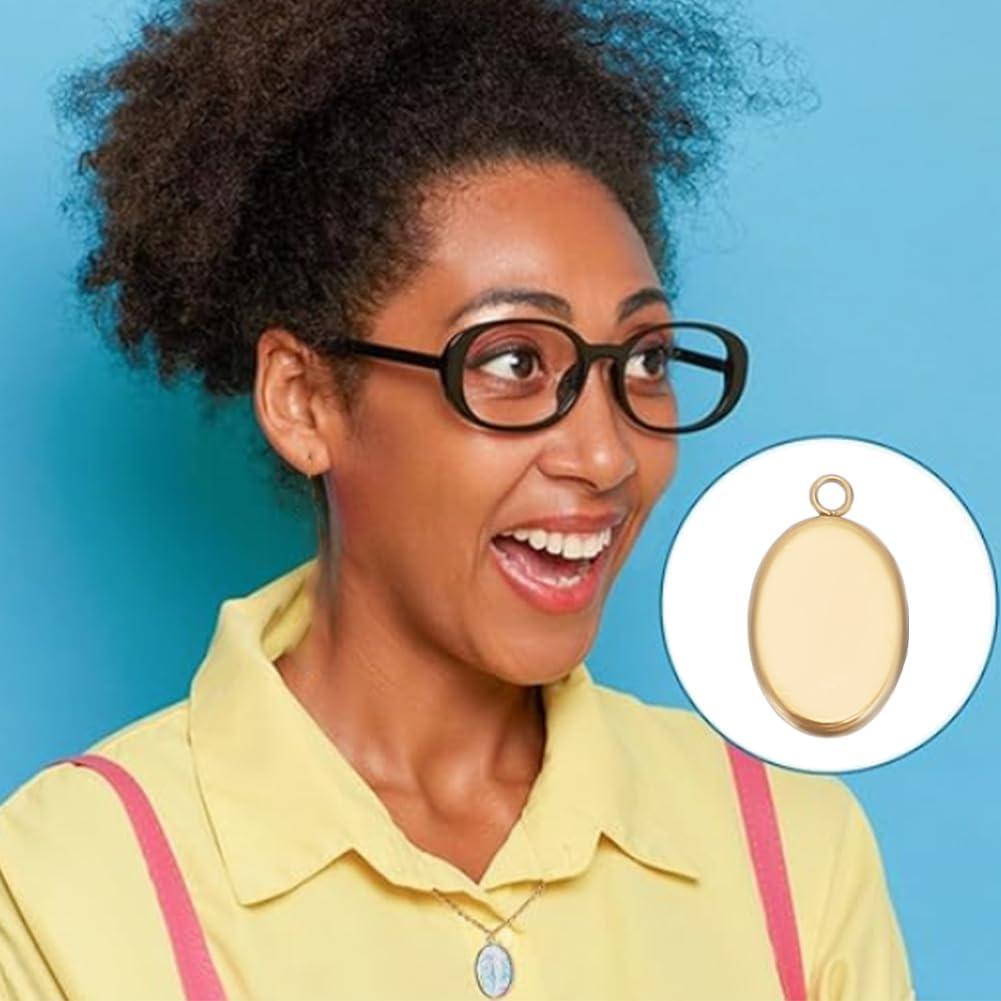 20 Juegos de Pendientes Ovalados HOBBIESAY con Cabochón de Vidrio