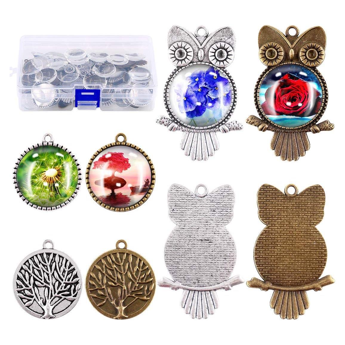 Kit de Bandejas Colgantes Swpeet 48Pcs para Joyería DIY