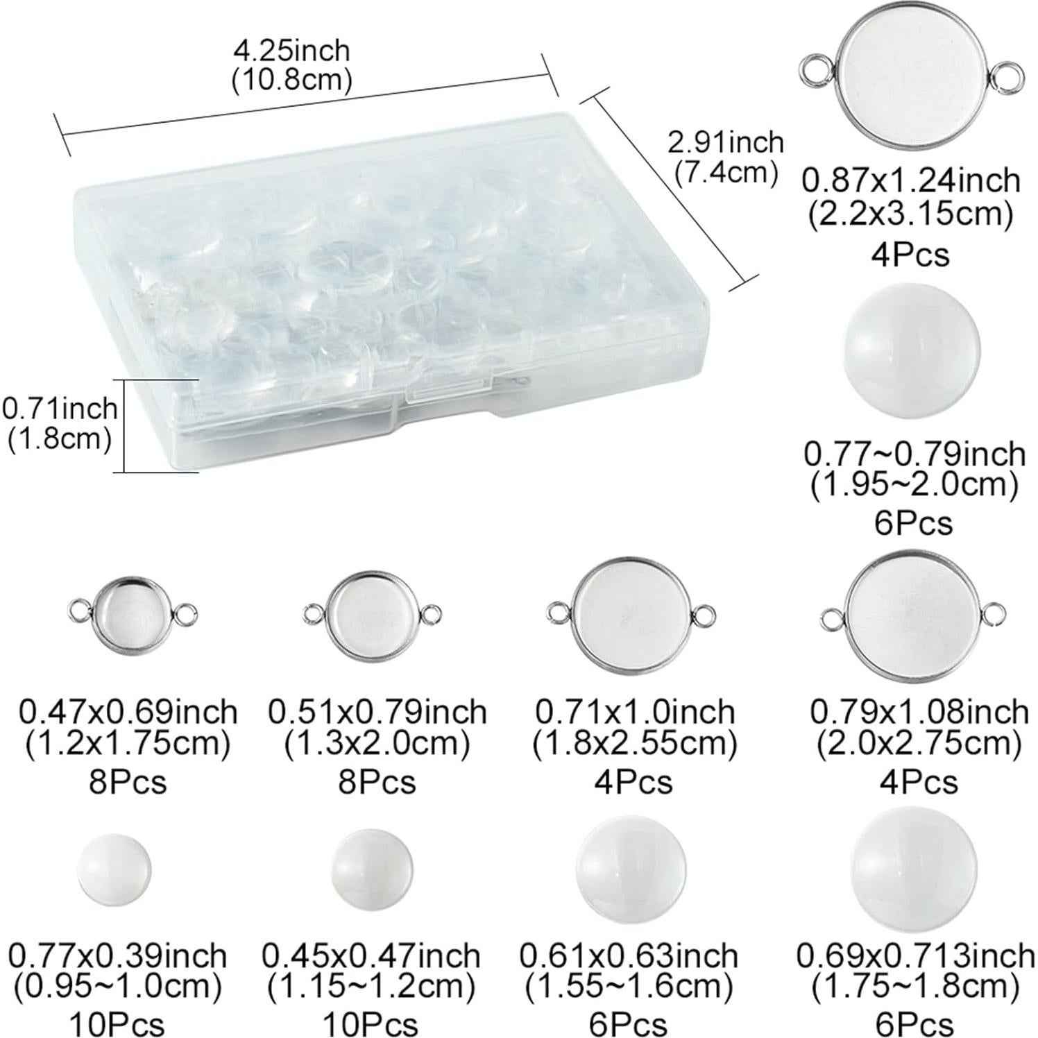 Conectores de bandeja de domo MakemadeDIY 25mm acero inoxidable
