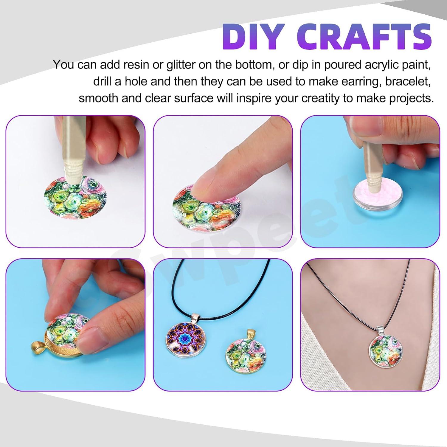 Kit 115Pcs Cabochones de Vidrio Teardrop Swpeet 4 Tamaños